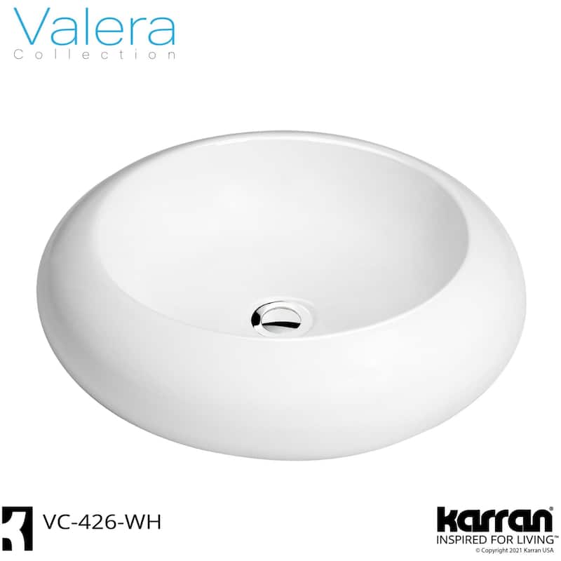 Karran USA VC-426 Valera 19-1/2" Circular Vitreous China Vessel