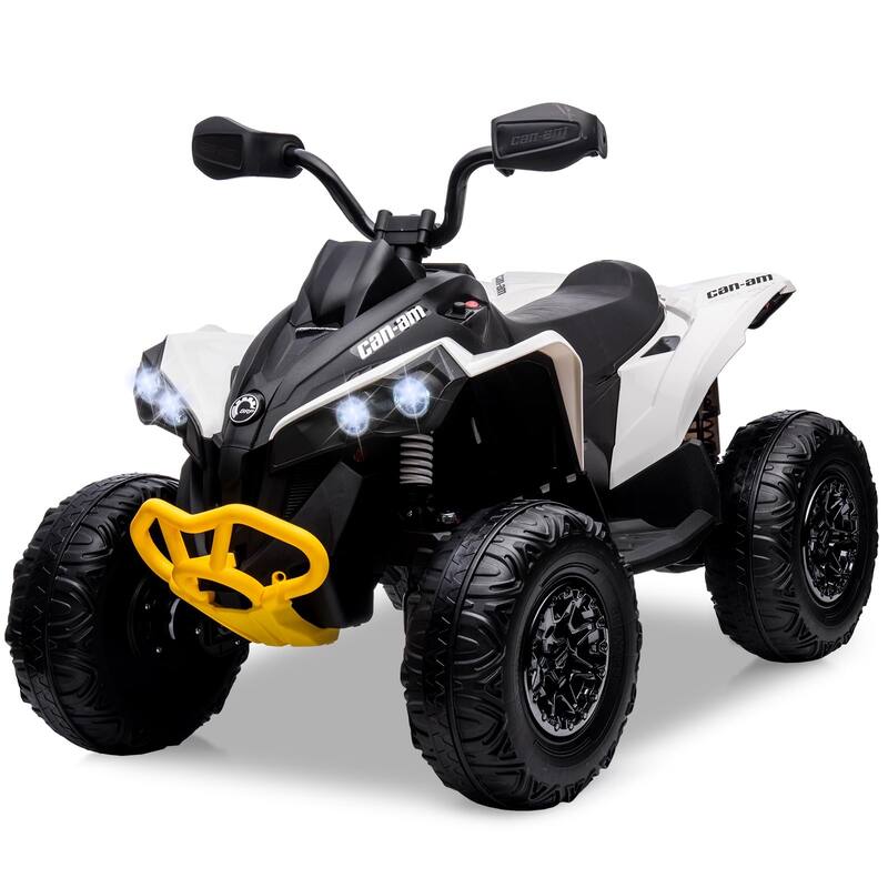 12V Kids Ride On Electric ATV - White
