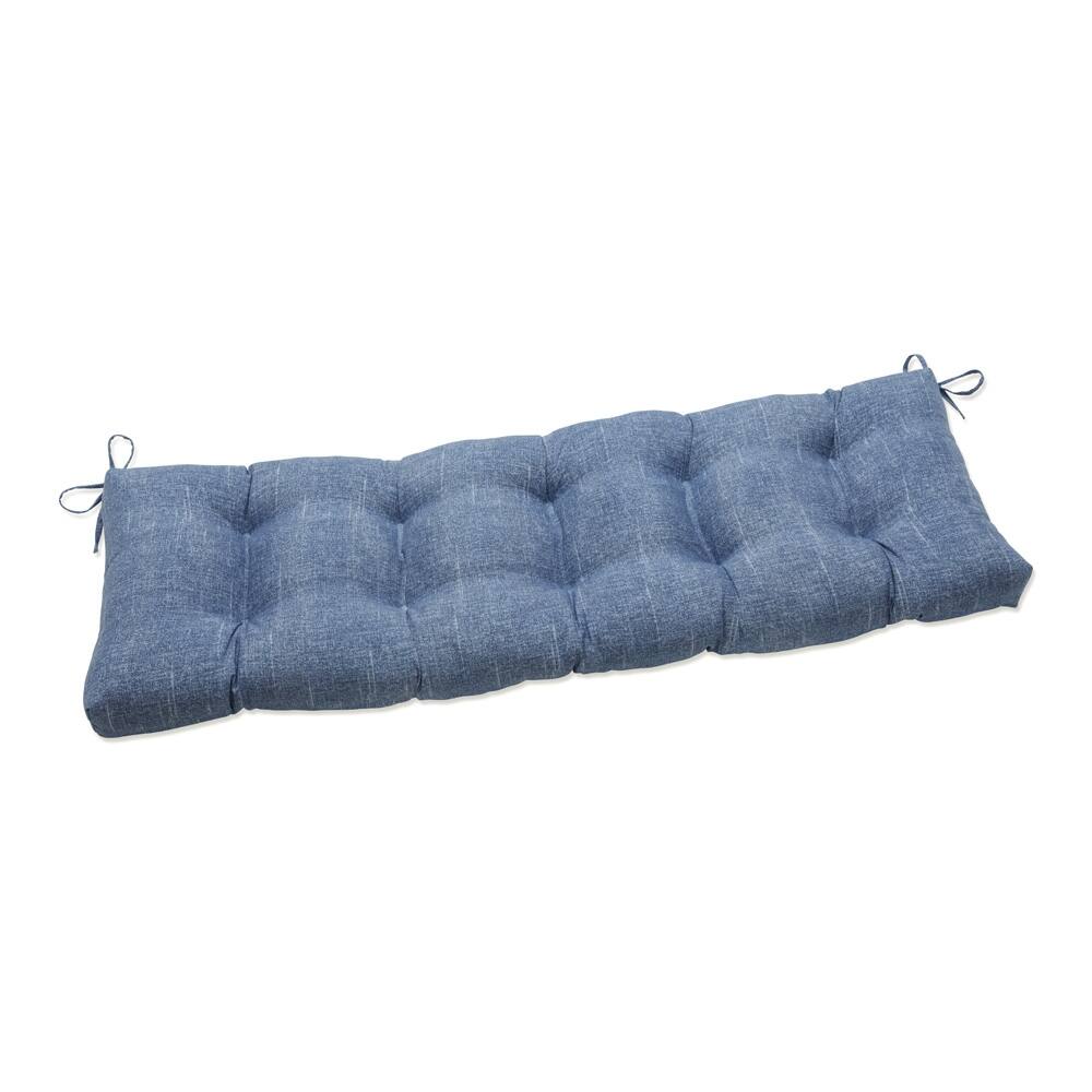 Pillow Perfect Outdoor | Indoor Tory Denim Outdoor Tufted Bench Swing Cushion 56 X 18 X 5