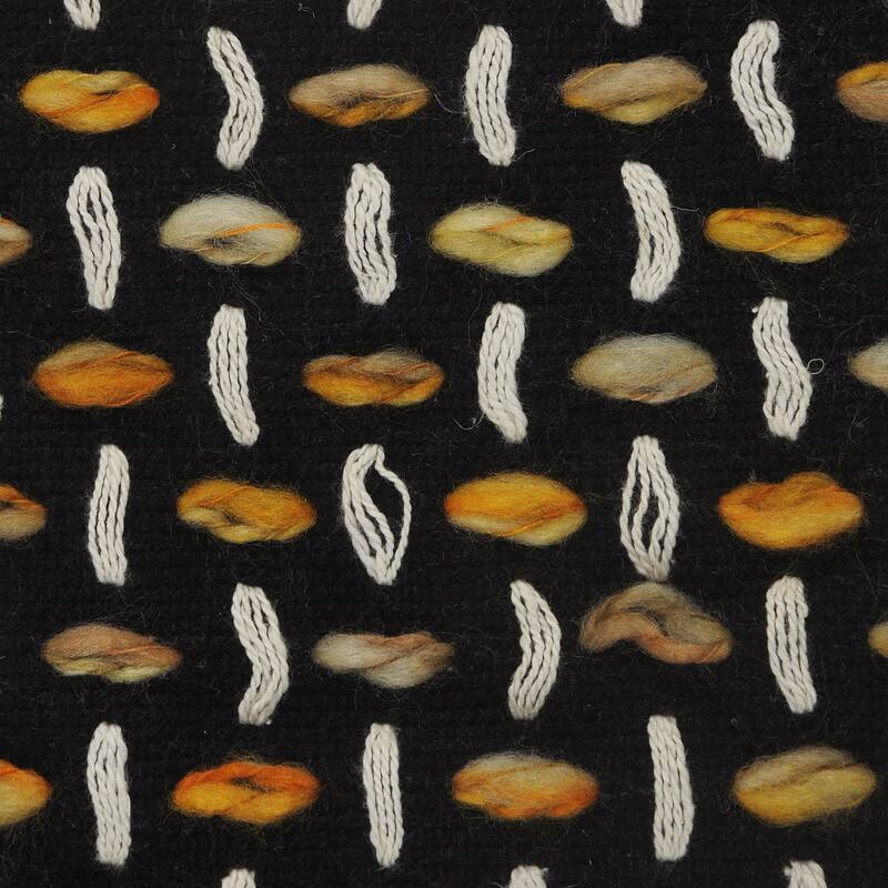 20" Black and White Interwoven Square Throw Pillow