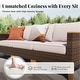 preview thumbnail 9 of 38, 9-Piece Outdoor Wicker Sectional Sofa Patio Furniture Luxury Conversation Set, Beige Cushion