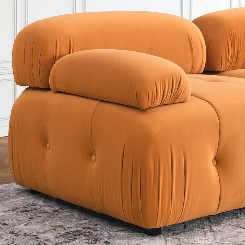 Modular Sectional Sofa L Shaped Couch with Reversible Ottoman