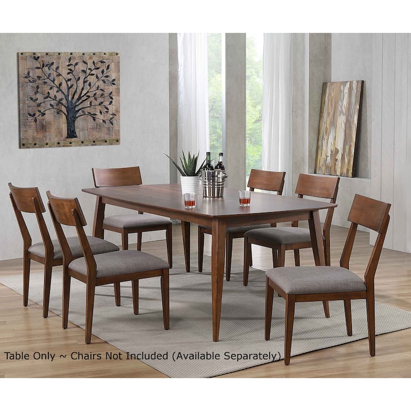 Rectangular Dining Table - 78" Wood Table Seats 6 - Modern Scandinavian Style - 42