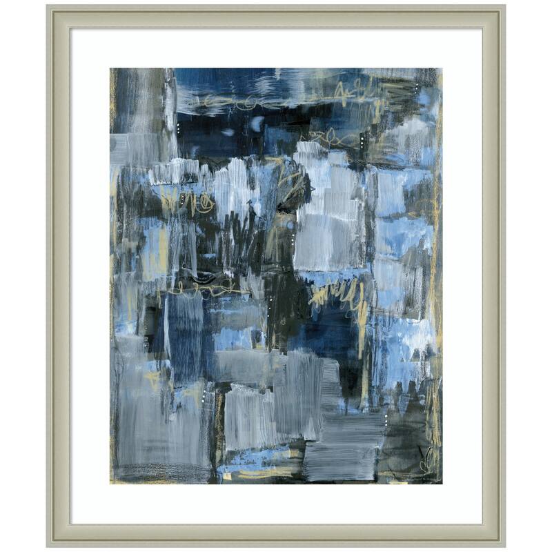 Kate and Laurel Framed Art Thunder Only Happens When its Raining by Leah Nadeau - 22x26 - Silver