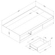preview thumbnail 11 of 15, South Shore Aviron 3-drawer Twin-size Bed