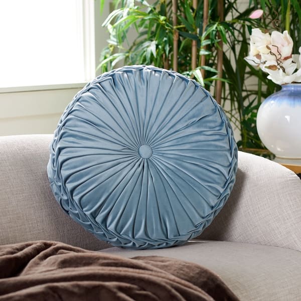 SAFAVIEH Leila 18-inch Round Tufted Decorative Accent Throw Pillow