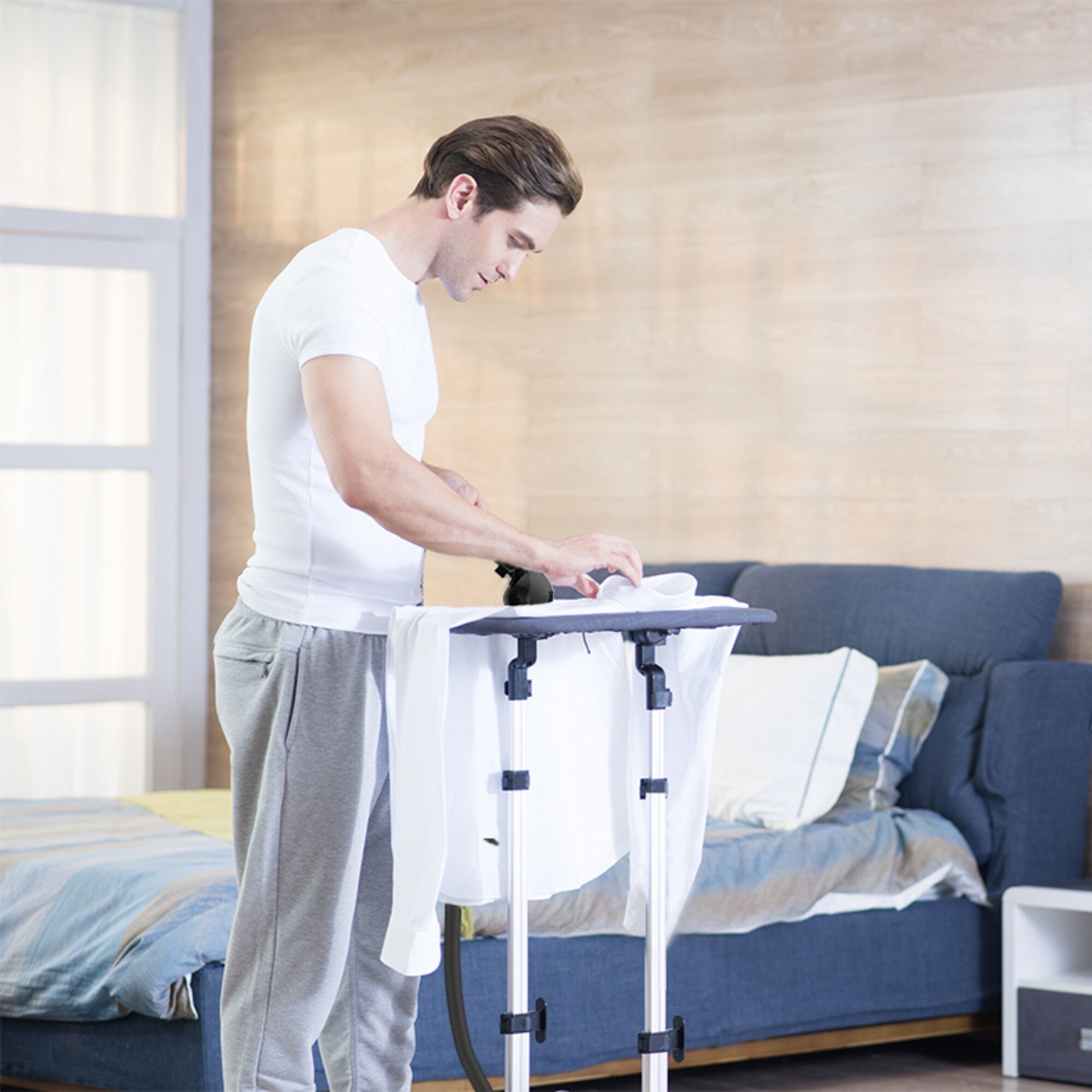 SALAV Professional Garment Steamer with Built-in Ironing Board and