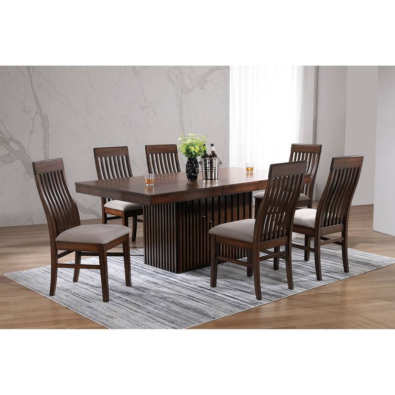 Briarwood Mango Oak Extension Leaf Dining Table Set - 7-Piece