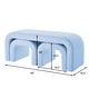 preview thumbnail 7 of 20, Set of 3 U-Shaped Modern Bench Teddy Ottoman Bench, Small Sofa Footrest Extra Seating, 44+18 Inch Bench Bench & Ottoman