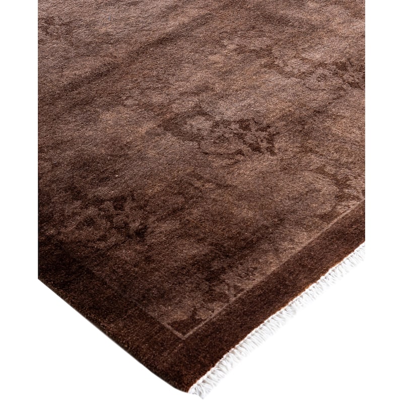 Overdyed One-of-a-Kind Hand-Knotted Square Area Rug - Beige - 12' 1" x 12' 3"