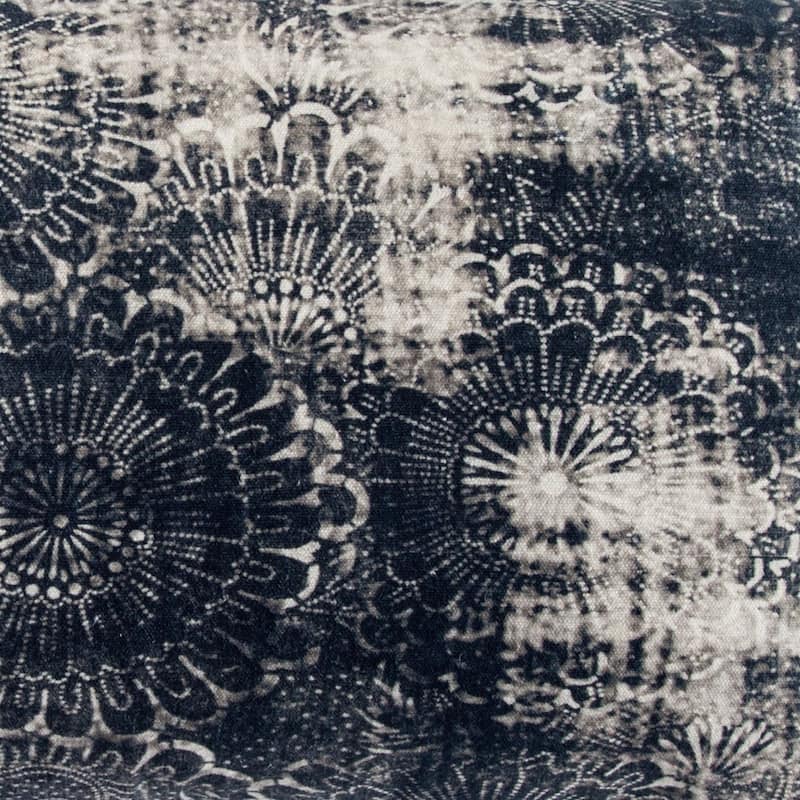 The Curated Nomad Otis Damask Indigo/ Grey Throw Pillow