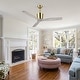 preview thumbnail 3 of 13, 54" Modern Gold Solid Wood Indoor Ceiling Fan with Remote and 6-Speed DC Motor