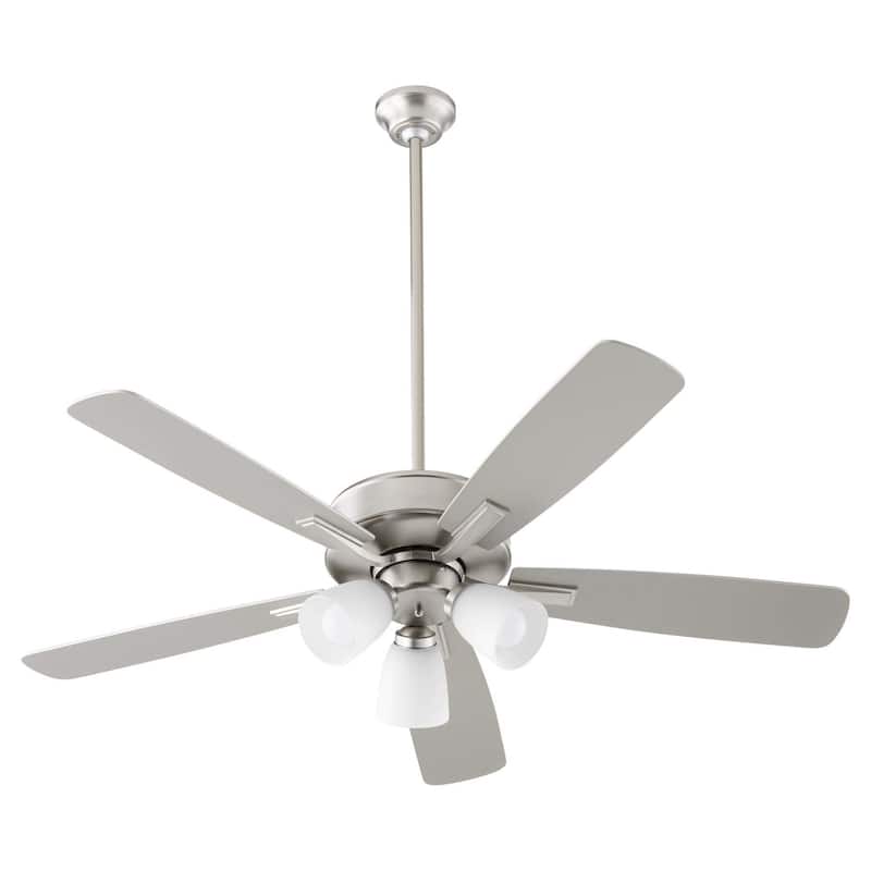 Quorum International 4525-3 Ovation 52" 5 Blade Indoor Ceiling Fan - Satin Nickel