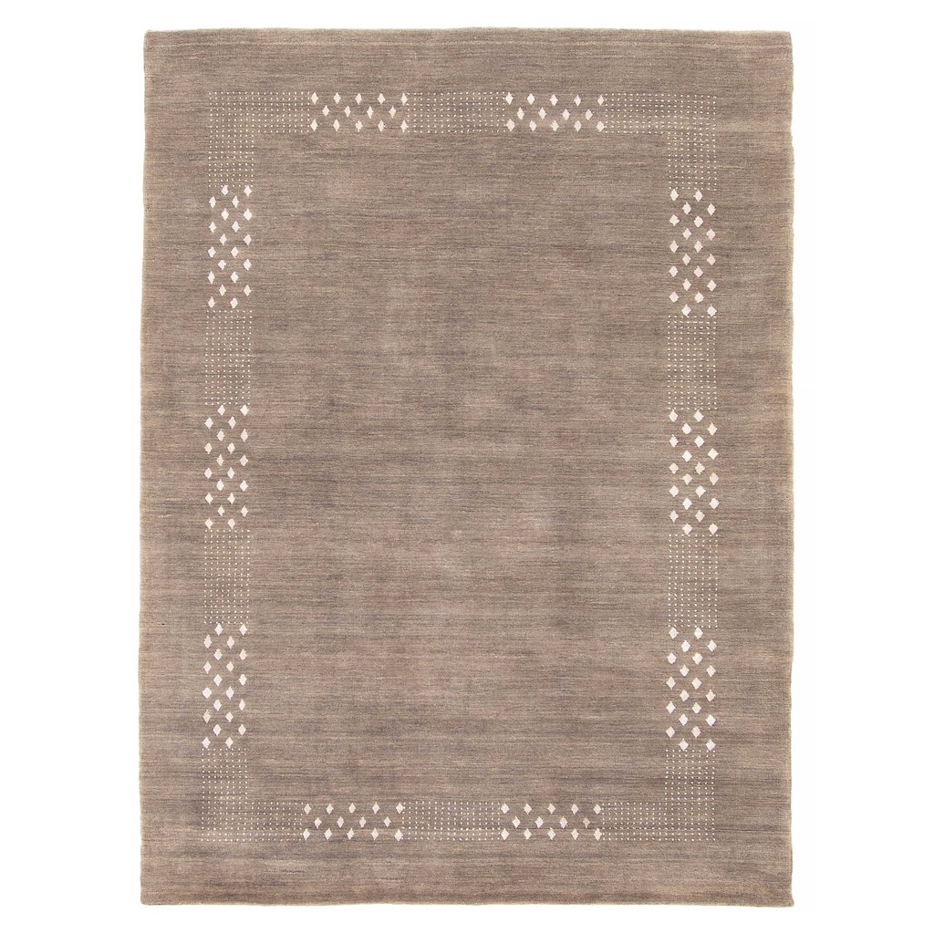 Kashkuli Gabbeh Grey Rug 4'8" x 6'6" - 4'8 x 6'6