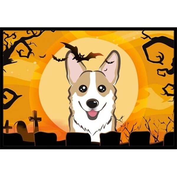 Carolines Treasures BB1811MAT Halloween Sable Corgi Indoor & Outdoor Mat 18 x 27 in.