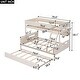 preview thumbnail 6 of 18, Wood Twin over Full Bunk Bed with Storage Shelves and Twin Size Trundle