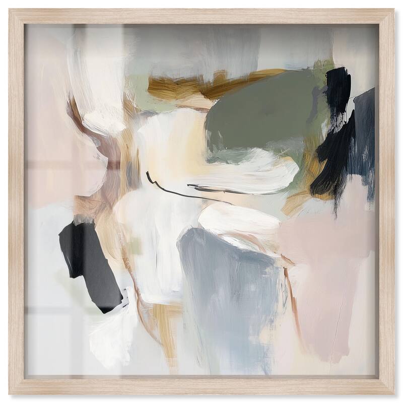 Softened Encounters II Shadowbox by Art Remedy - Natural - 40" x 40"