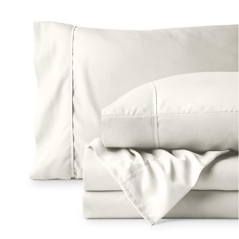 Bare Home Microfiber Deep Pocket Sheet Set w/ 2 Extra Pillowcases