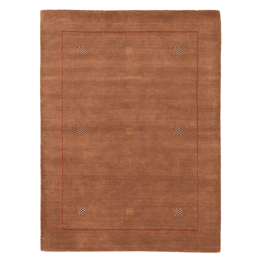 ECARPETGALLERY Hand Loomed Kashkuli Gabbeh Brown Wool Rug - 5'0 x 6'11