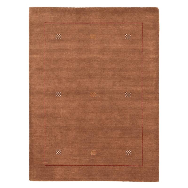 ECARPETGALLERY Hand Loomed Kashkuli Gabbeh Brown Wool Rug - 5'0 x 6'11