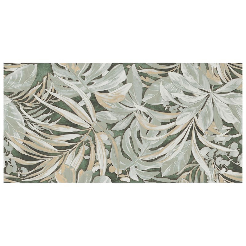 Merola Tile Parete Tropici Green 23-1/2" x 47" Porcelain Floor and Wall Tile