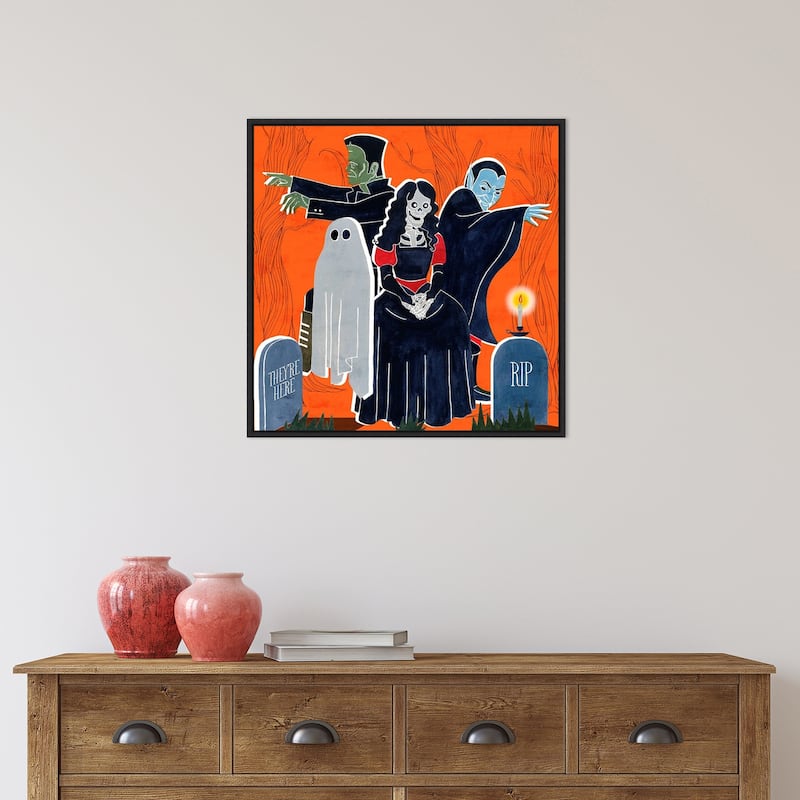 Amanti Art Graveyard Gang I Framed Canvas Wall Art
