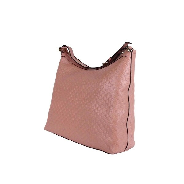 pink leather hobo bag