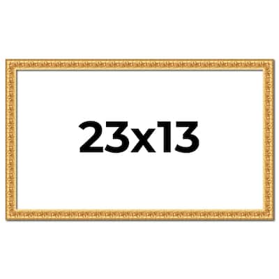 23x13 Frame Gold Real Wood Picture Frame Width 1 inches | Interior