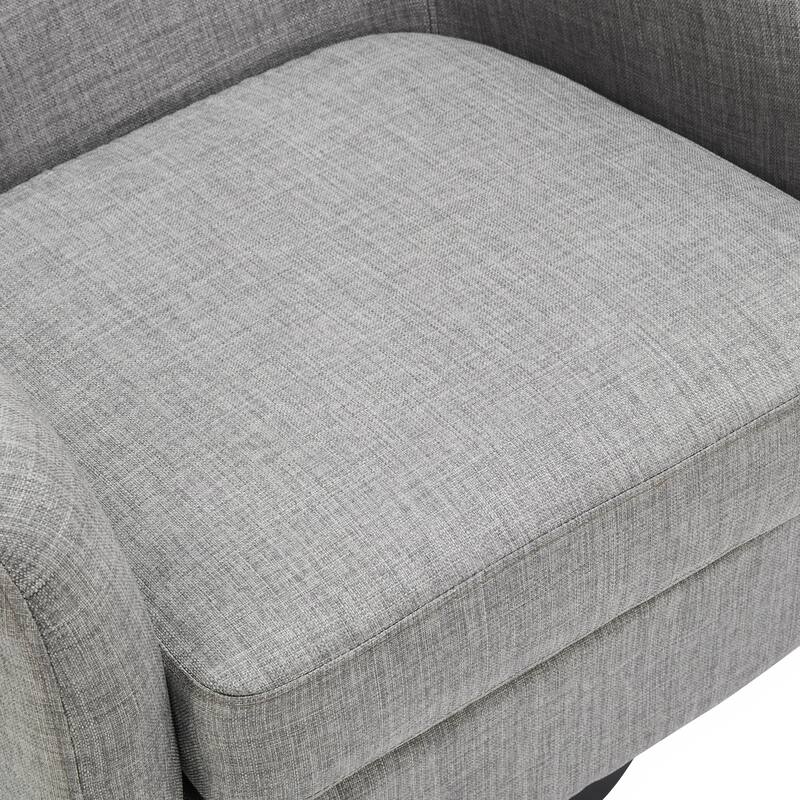 Round Barrel Armchair 360-Degree Swivel Accent Chairs