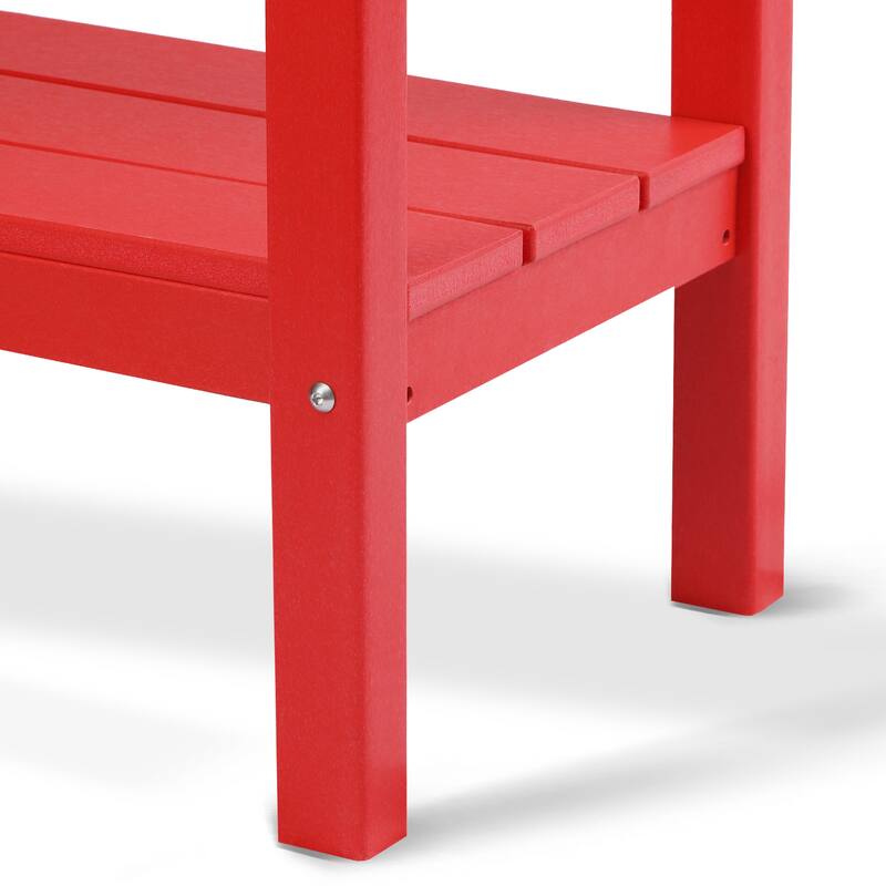 Laguna Hdpe All Weather Outdoor Patio Two Shelf Table