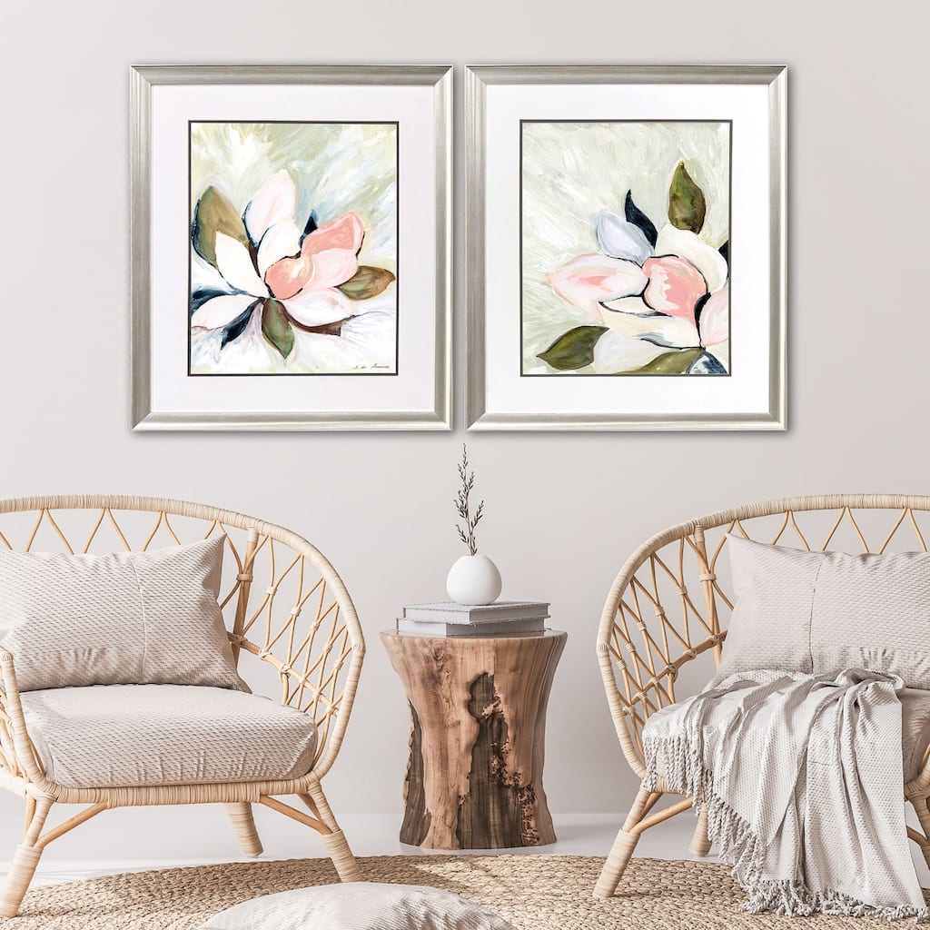 Paragon Floral Burst Framed Art - Set of 2