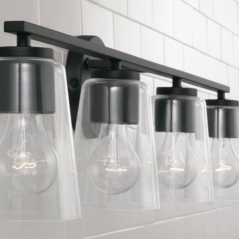 Portman 4-light Bath/ Vanity Fixture w/ Clear Glass