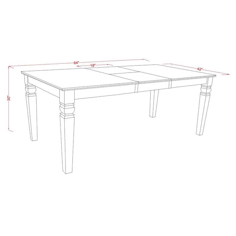 East West Furniture Dinette Set- a Dining Table with Butterfly Leaf and Upholstered Chairs, Black (Pieces Options)