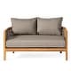preview thumbnail 44 of 69, Burchett Outdoor Acacia Wood and Wicker 4 Seater Chat Set with Optional Sunbrella Cushions by Christopher Knight Home