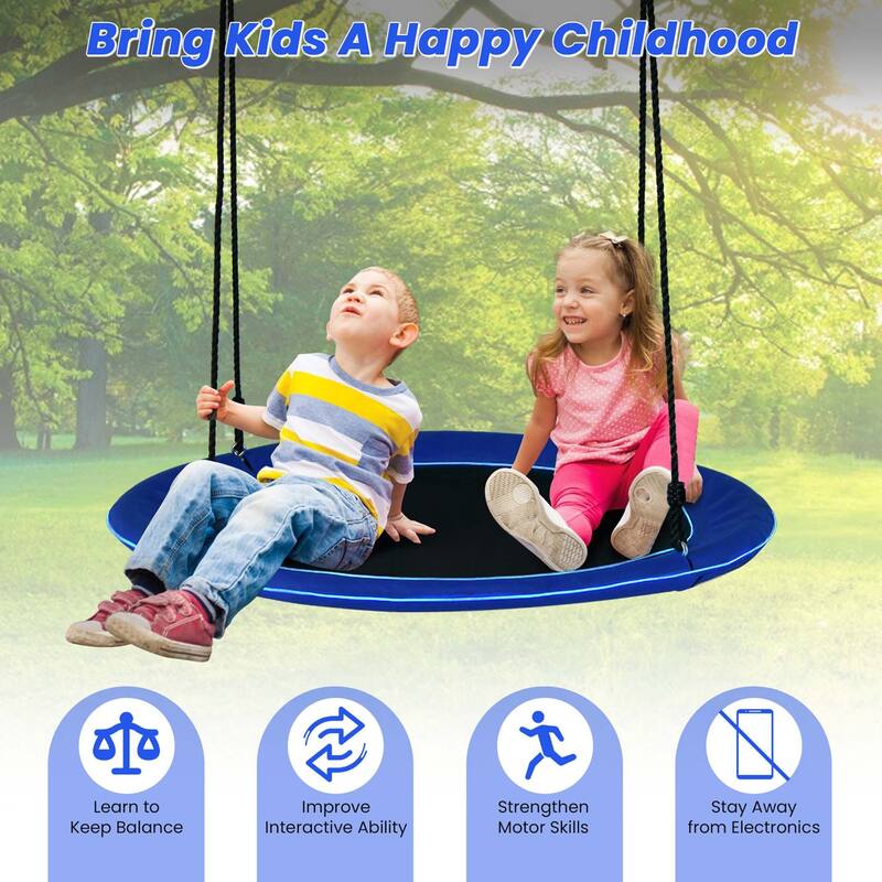 Costway 40'' Saucer Tree Swing 660 LBS for Kids Adults Outdoor with - See Details