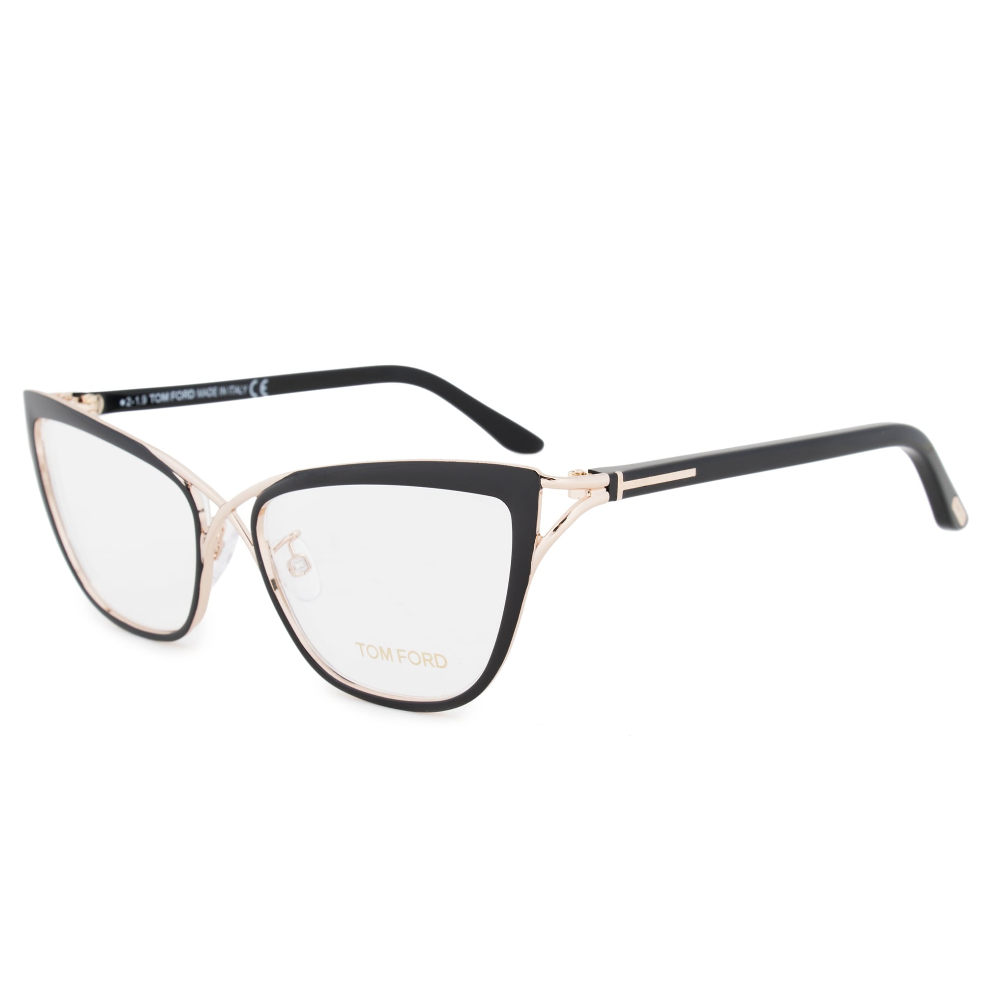 Shop Tom Ford Ft5272 005 Cateye Eyeglasses Frame Black Gold