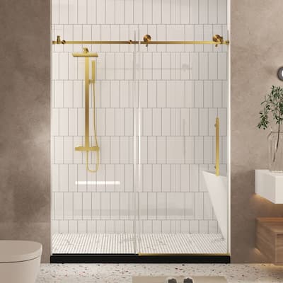 60" x 76" Sliding Frameless Shower Door - 60'' x 0.31'' x 76''