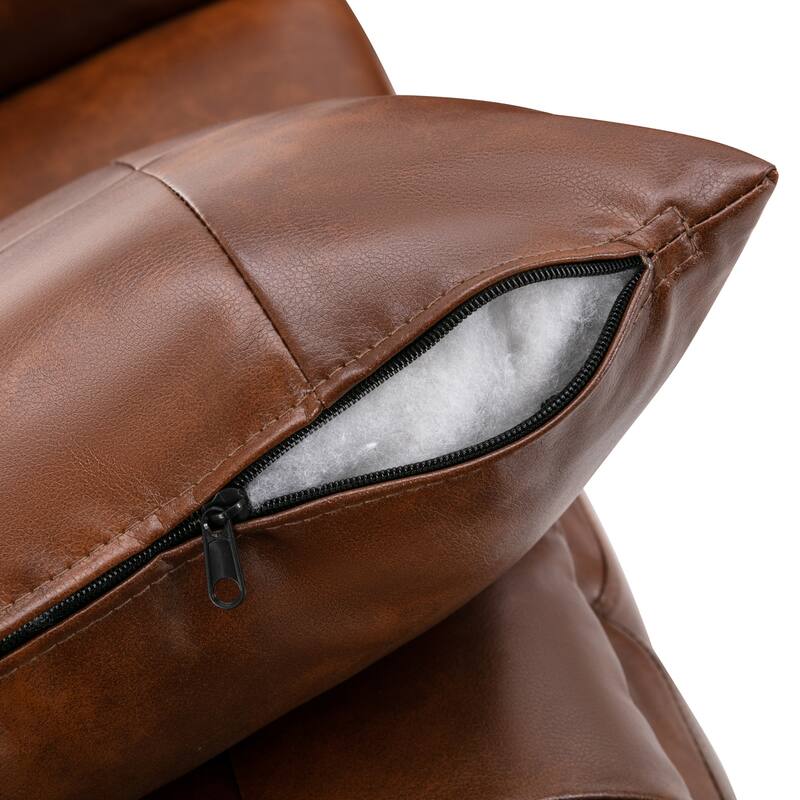 Morden Fort Faux Leather Upholstered Accent Chairs for Living Room