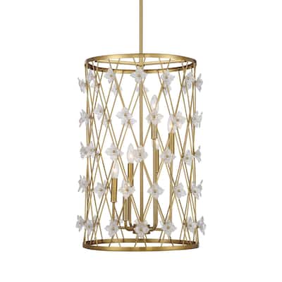 Savoy House 3-8412-6 Bailey 6 Light 18" Wide Crystal Pendant