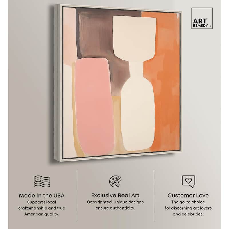 Peach Echoes I Canvas by Art Remedy