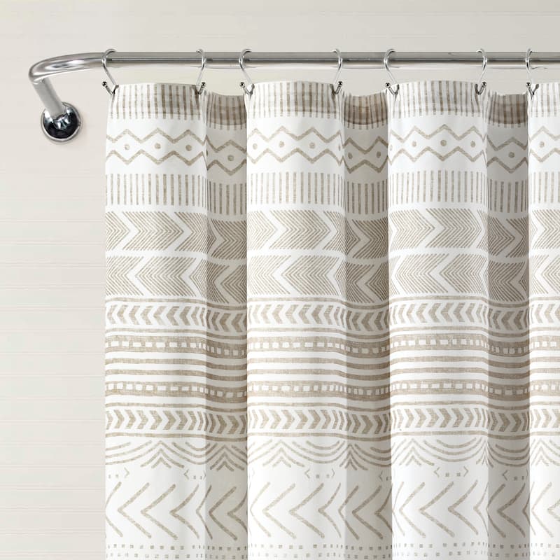 Lush Decor Hygge Geo Shower Curtain