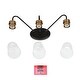 preview thumbnail 22 of 21, Modern Black Gold Bathroom Vanity Light Wall Sconces with Seeded Glass