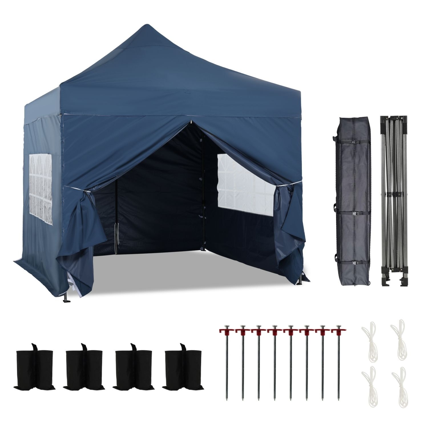 Aoodor Commercial Instant Pop Up Canopy Tent with Church Windows