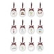 preview thumbnail 11 of 10, Rae Dunn Set of 12 CHRISTMAS Ornaments