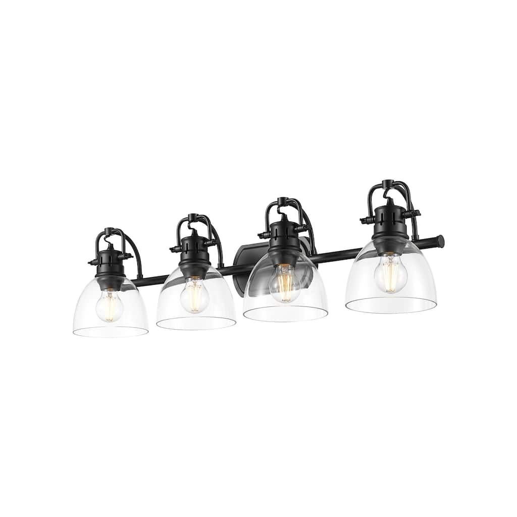 Golden Lighting 3602-BA4-BLK Duncan 4 Light 34" Wide Vanity Light