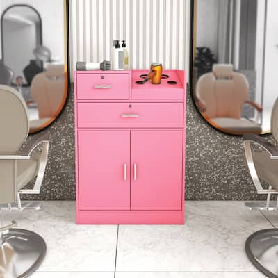 Locking Beauty Salon Storage Cabinet Hair Dryer Holder Stylist Equipment Drawer