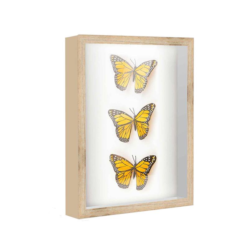 16x24 Shadow Box Frame Brown | 1.125 inches Deep Real Wood Rustic