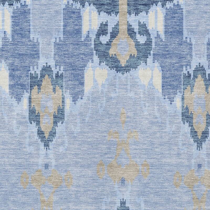HomeRoots Ikat Transitional Rectangle Outdoor Rug