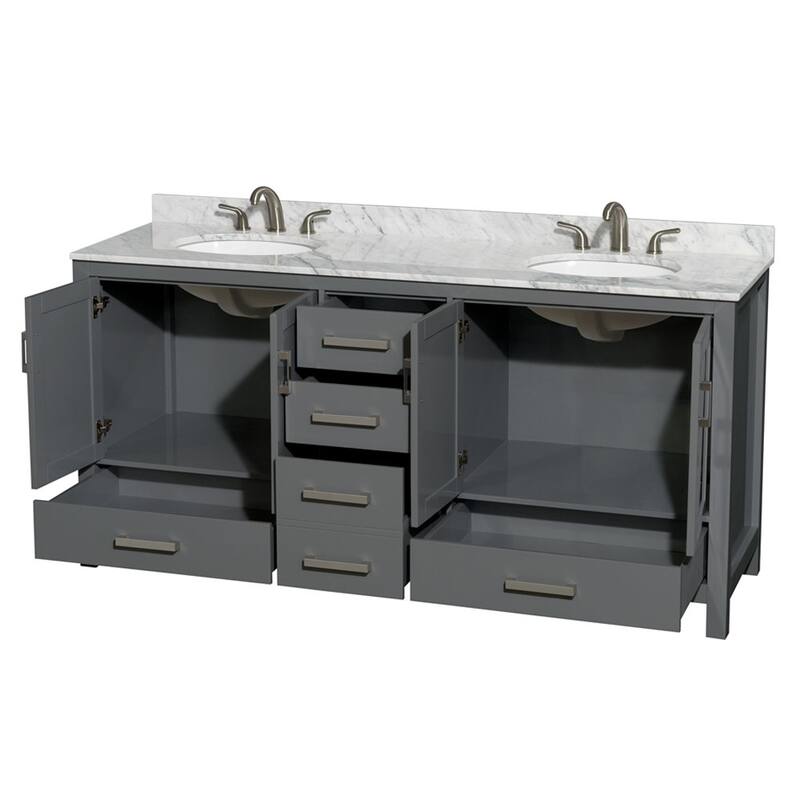 Wyndham Collection WCS141472DUNOMXX Sheffield 72" Free Standing Double