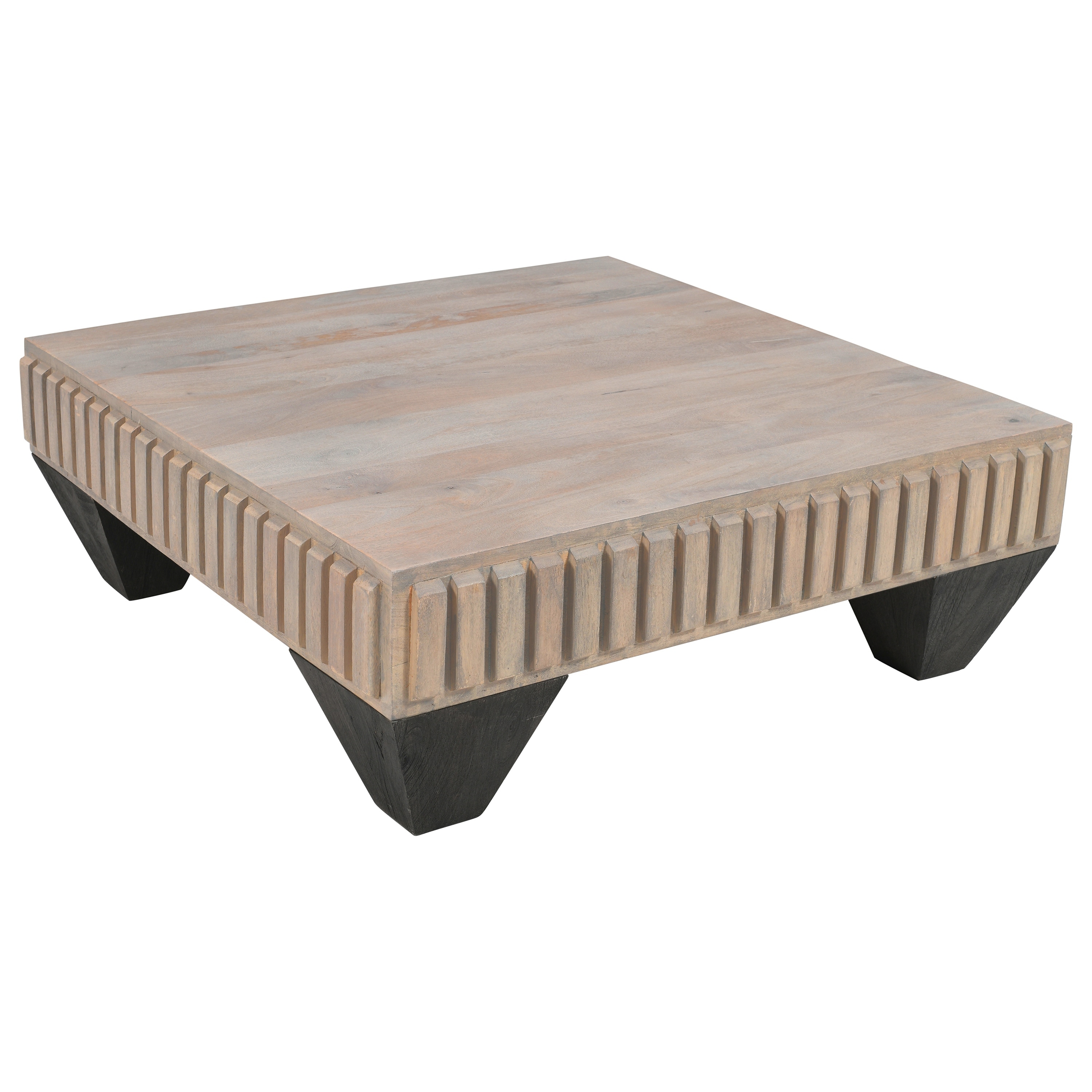 Tokyo Inspired 36 Inch Square Mango Wood Coffee Table